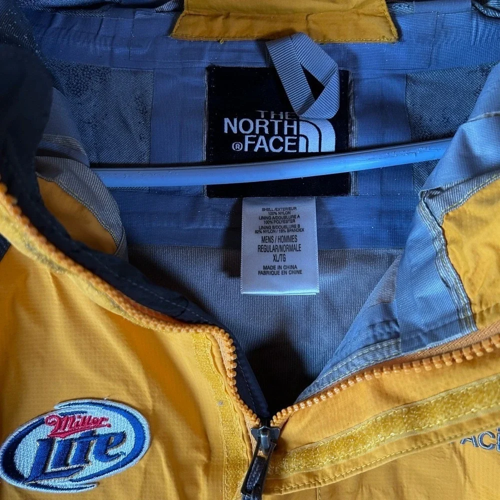 Vintage The North Face Hyvent Miller Lite Jacket Yellow Gray Full Zip XL Outdoor